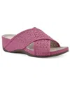 Cliffs By White Mountain Candelle Wedge Sandal In Fuchsia Nubuck