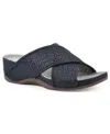 Cliffs By White Mountain Candelle Wedge Sandal In Navy Nubuck