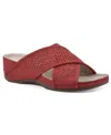 Cliffs By White Mountain Candelle Wedge Sandal In Red Nubuck
