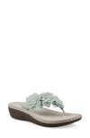Cliffs By White Mountain Content Wedge Sandal In Mint Smooth