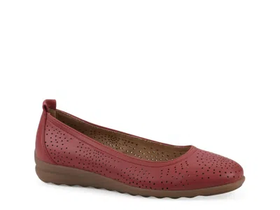 Cliffs By White Mountain Cortney Ballet Flat In Red