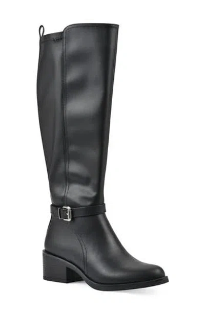 Cliffs By White Mountain Custard Tall Boot In Black Smooth