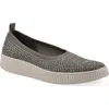 Cliffs By White Mountain Digs Slip-on Sneaker In Silver Fabric