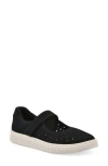Cliffs By White Mountain Double Mary Jane Sneaker In Black Sueded Smooth