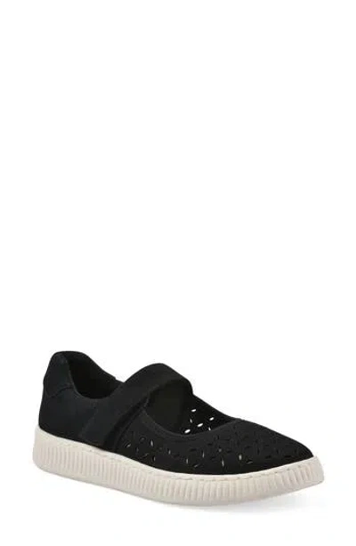 Cliffs By White Mountain Double Mary Jane Sneaker In Black Sueded Smooth