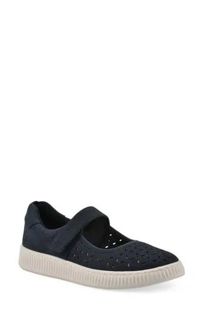 Cliffs By White Mountain Double Mary Jane Sneaker In Navy Sueded Smooth