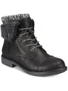 Cliffs By White Mountain Duena Womens Faux Fur Outdoors Booties In Black