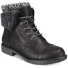 Cliffs By White Mountain Duena Womens Faux Fur Outdoors Booties In Black