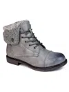 Cliffs By White Mountain Duena Faux Shearling Lined Lace-up Boot In Grey