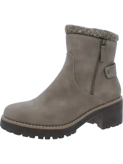 Cliffs By White Mountain Duena Womens Knit Fold-over Booties In Grey