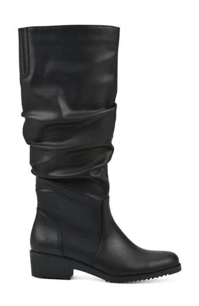 Cliffs By White Mountain Duration Slouch Boot In Black Burnished Smooth