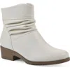 Cliffs By White Mountain Durbon Scrunch Boot In Winter White Smooth
