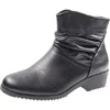 Cliffs By White Mountain Durbon Womens Leather Ankle Boots In Black