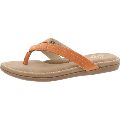 Cliffs By White Mountain Fateful Womens Thong Flat Thong Sandals In Orange
