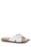 Cliffs By White Mountain Favorite Slide Sandal In White/smooth