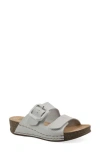 Cliffs By White Mountain Fearful Wedge Sandal In White Leather