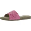 Cliffs By White Mountain Flawless Womens Open Toe Slip On Mule Sandals In Pink