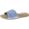 Cliffs By White Mountain Flawless Womens Woven Flat Slide Sandals In Blue Raffia