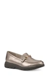 Cliffs By White Mountain Flow Bit Loafer In Old Gold Metallic Smooth
