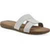 Cliffs By White Mountain Fraida Slide Sandal In White Nubuck