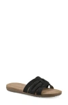 Cliffs By White Mountain Fraley Slide Sandal In Black Embossed