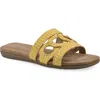 Cliffs By White Mountain Fraly Raffia Slide Sandal In Yellow Raffia