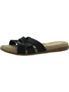 Cliffs By White Mountain Fredie Womens Open Toe Flats Slide Sandals In Black