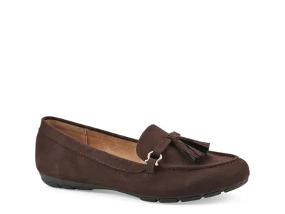 Cliffs By White Mountain Wide Width Gush Driving Loafer In Brown