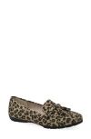 Cliffs By White Mountain Gush Tassel Loafer In Animal Print