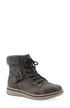 Cliffs By White Mountain Hadrian Faux Shearling Cuff Hiker Bootie In Gray
