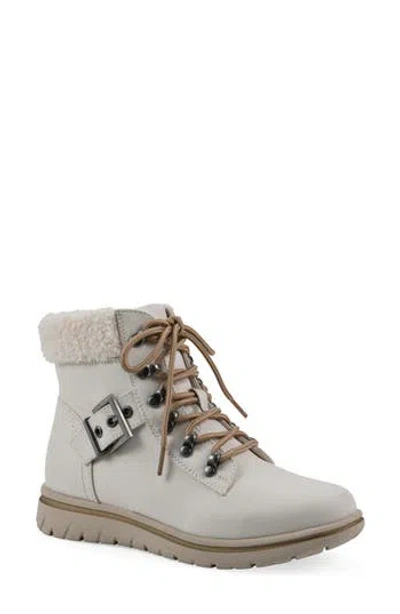 Cliffs By White Mountain Hadrian Faux Shearling Cuff Hiker Bootie In Neutral