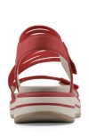 Cliffs By White Mountain Hapford Sandal In Red Nubuck