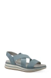 Cliffs By White Mountain Hapley Athleisure Sandal In Mid-blue Nubuck