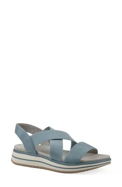 Cliffs By White Mountain Hapley Athleisure Sandal In Mid-blue Nubuck
