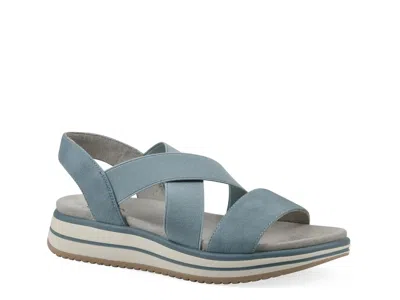 Cliffs By White Mountain Hapley Wedge Sandal In Blue