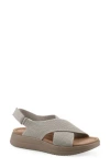 Cliffs By White Mountain Harleen Flatform Slingback Sandal In Gray