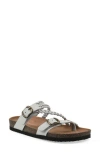 Cliffs By White Mountain Haziest Sandal In White Leather