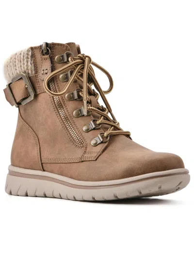 Cliffs By White Mountain Hearty Womens Faux Suede Winter & Snow Boots In Multi