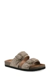 Cliffs By White Mountain Hey Hey Slide Sandal In Sandal Wood Suede