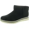 Cliffs By White Mountain Homeland Womens Faux Fur Lined Faux Suede Shearling Boots