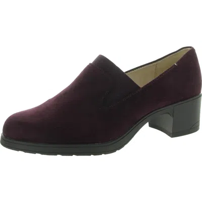 Cliffs By White Mountain Hunton Womens Faux Suede Slip-on Loafers In Purple