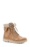 Cliffs By White Mountain Kaylee Boot In Tan/ Fabric/ Sweater