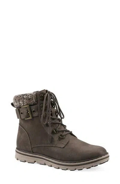 Cliffs By White Mountain Kimmie Knit Cuff Side Zip Boot In Gray