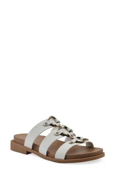 Cliffs By White Mountain Koala Slide Sandal In White Smooth
