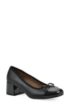 Cliffs By White Mountain Lately Round Toe Pump In Black Black Smooth Multi
