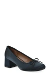Cliffs By White Mountain Lately Round Toe Pump In Midnight Blue Shimmer Fabric