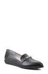 Cliffs By White Mountain Maria Pointed Toe Loafer In Black/smooth