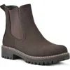 Cliffs By White Mountain Mastery Lug Sole Chelsea Boot In Dk Brown/nubuck
