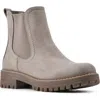 Cliffs By White Mountain Mastery Womens Faux Suede Stretch Chelsea Boots In Sand/fabric