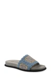 Cliffs By White Mountain Maxim Slide Sandal In Dusty Teal Lavender Fabric